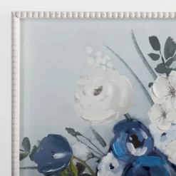 Blue Floral Beaded Framed Art Print-Kirkland's Home Store
