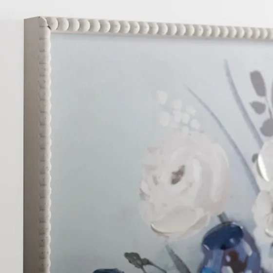 Blue Floral Beaded Framed Art Print-Kirkland's Home Store