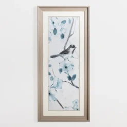 Blue Floral Bird I Framed Art Print-Kirkland's Home Best Sale