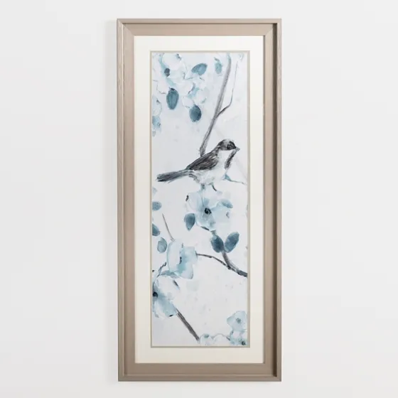 Blue Floral Bird I Framed Art Print-Kirkland's Home Best Sale