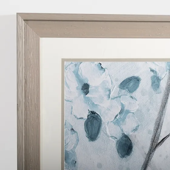 Blue Floral Bird I Framed Art Print-Kirkland's Home Best Sale