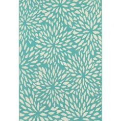 Blue Floral Burst Outdoor Area Rug, 5X7-Kirkland's Home Cheap