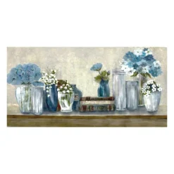 Blue Floral Desk Giclee Canvas Print, 40X20 In.-Kirkland's Home Outlet
