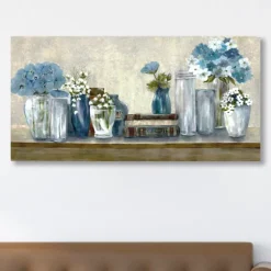 Blue Floral Desk Giclee Canvas Print, 40X20 In.-Kirkland's Home Outlet