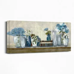 Blue Floral Desk Giclee Canvas Print, 40X20 In.-Kirkland's Home Outlet