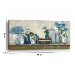 Blue Floral Desk Giclee Canvas Print, 40X20 In.-Kirkland's Home Outlet