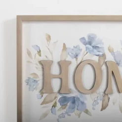 Blue Floral Home Wall Plaque-Kirkland's Home Outlet