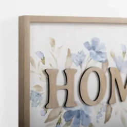 Blue Floral Home Wall Plaque-Kirkland's Home Outlet