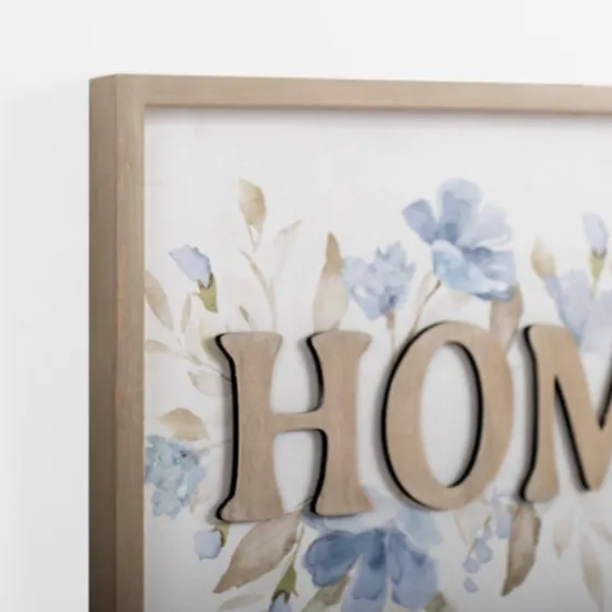 Blue Floral Home Wall Plaque-Kirkland's Home Outlet
