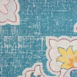 Blue Floral Medallion Outdoor Area Rug, 7X9-Kirkland's Home Best