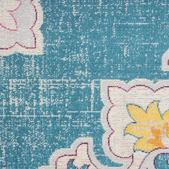 Blue Floral Medallion Outdoor Area Rug, 7X9-Kirkland's Home Best