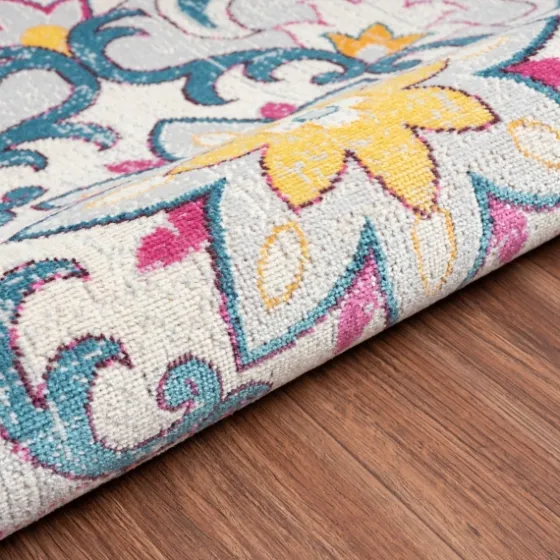Blue Floral Medallion Outdoor Area Rug, 7X9-Kirkland's Home Best
