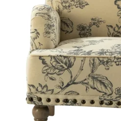 Blue Floral Nailhead Trim Upholstered Accent Chair-Kirkland's Home Outlet