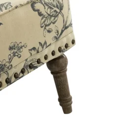 Blue Floral Nailhead Trim Upholstered Accent Chair-Kirkland's Home Outlet