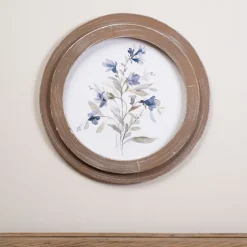 Blue Florals Ii Round Framed Art-Kirkland's Home New