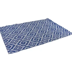 Blue Geometric Floral Outdoor Area Rug, 4X6-Kirkland's Home Hot