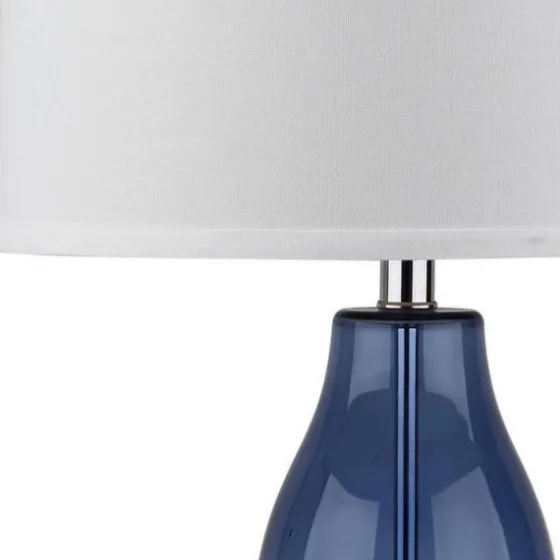 Blue Glass Hourglass Table Lamps, Set Of 2-Kirkland's Home Clearance