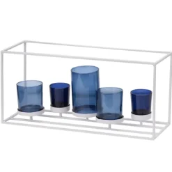 Blue Glass Open Frame Candle Runner-Kirkland's Home Best