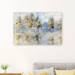 Blue Golden Forest Giclee Canvas Art Print-Kirkland's Home Flash Sale