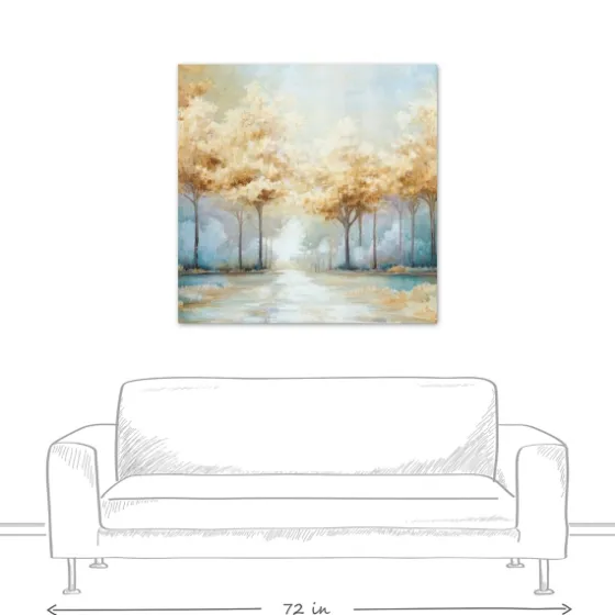 Blue Golden Landscape Canvas Art Print, 40X40 In.-Kirkland's Home Cheap