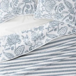 Blue Jacobean Reversible 2-Pc. Twin Quilt Set-Kirkland's Home Store