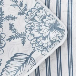 Blue Jacobean Reversible 3-Pc. Queen Quilt Set-Kirkland's Home New