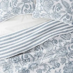 Blue Jacobean Reversible 3-Pc. Queen Quilt Set-Kirkland's Home New