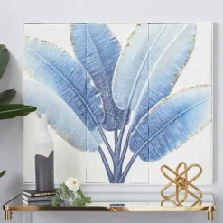 Blue Leaves Coastal Metal Art Print-Kirkland's Home Best