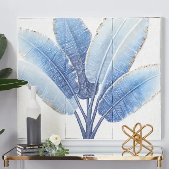Blue Leaves Coastal Metal Art Print-Kirkland's Home Best