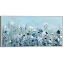 Blue Light Garden Framed Canvas Art Print-Kirkland's Home Clearance