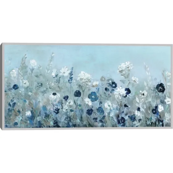 Blue Light Garden Framed Canvas Art Print-Kirkland's Home Clearance