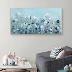 Blue Light Garden Framed Canvas Art Print-Kirkland's Home Clearance
