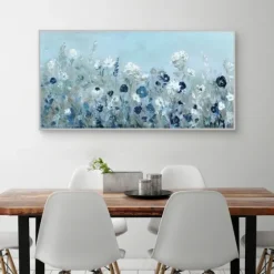 Blue Light Garden Framed Canvas Art Print-Kirkland's Home Clearance