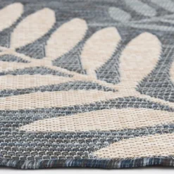 Blue Malibu Leafy Outdoor Area Rug, 7X10-Kirkland's Home Discount
