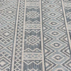 Blue Malibu Tribal Outdoor Area Rug, 7X9-Kirkland's Home Best Sale