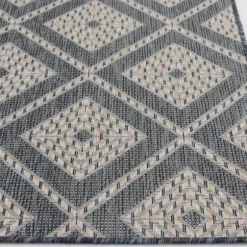 Blue Malibu Woven Diamond Outdoor Area Rug, 7X9-Kirkland's Home Store