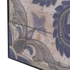 Blue Medallion Tile Fir Wood Wall Plaque-Kirkland's Home Best Sale