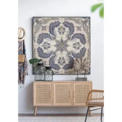 Blue Medallion Tile Fir Wood Wall Plaque-Kirkland's Home Best Sale