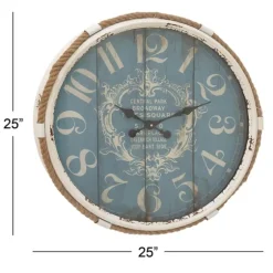 Blue Metal And Rope Wall Clock-Kirkland's Home Sale