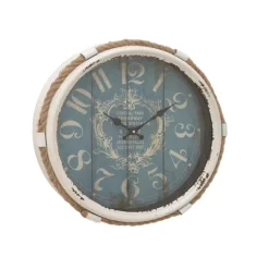 Blue Metal And Rope Wall Clock, 17 In.-Kirkland's Home Shop