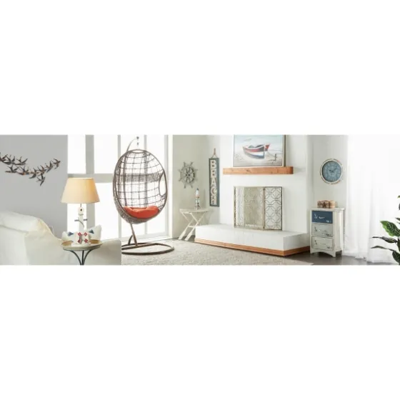 Blue Metal And Rope Wall Clock, 17 In.-Kirkland's Home Shop