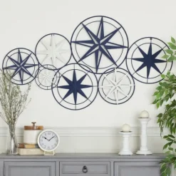 Blue Metal Layered Star Plates Wall Plaque-Kirkland's Home Outlet