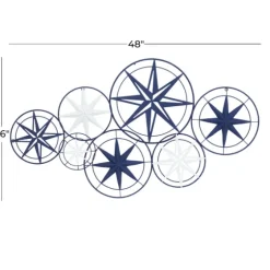 Blue Metal Layered Star Plates Wall Plaque-Kirkland's Home Outlet