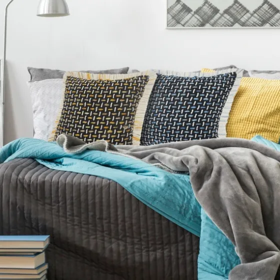 Blue Modern Interwoven Accent Pillow-Kirkland's Home Store