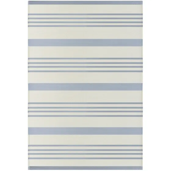 Blue Modern Stripes Outdoor Area Rug, 4X6-Kirkland's Home Best