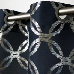 Blue Modo Geometric Curtain Panel Set, 96 In.-Kirkland's Home Outlet