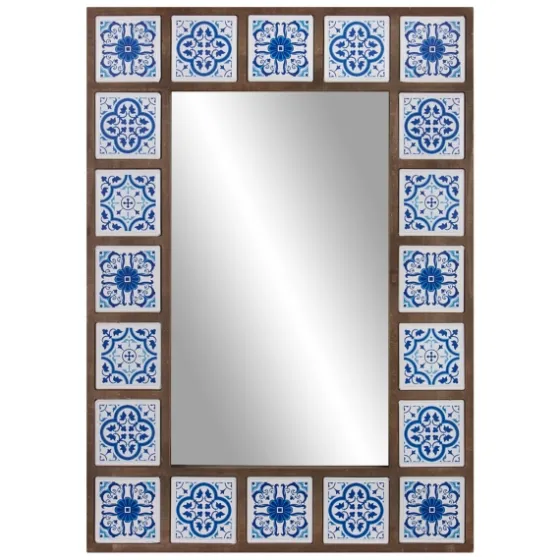 Blue Moroccan Tile Framed Mirror-Kirkland's Home Best