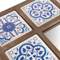 Blue Moroccan Tile Framed Mirror-Kirkland's Home Best