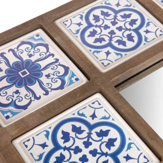 Blue Moroccan Tile Framed Mirror-Kirkland's Home Best