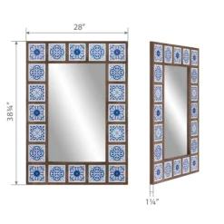 Blue Moroccan Tile Framed Mirror-Kirkland's Home Best